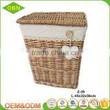 China New Style Home Storage Decorative Split Wicker Fabric Laundry Basket Cover thumbnail-3