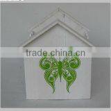 White Wash Wooden Flower Planter thumbnail-1