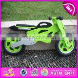 Green Motor Style Kids Wooden Balance Bike With CE Approval,Cheap Balance Children Wooden Balance Bike W16C069 thumbnail-4