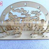 2016 Laser Cutting Wooden Crafts , Wooden Christmas Decor thumbnail-1