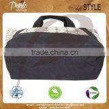 Canvas Beach Tote Bag With Overall Print With Pocket Suitable for Beach Female thumbnail-4