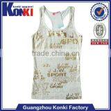 Bulk Custom 2014 Most Popular Loose Fit Ladies Tank Top