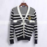 Custom Black And White Strips School Uniform Sweater thumbnail-2