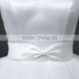 MGOO Customised Ball Gown White Plain Satin Bridal Dress Sleeveless Elegant Simple Dress For Wedding Formal Dress thumbnail-4