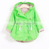 Zm50392b Girls Pure Cotton Hooded Dust Coat Autumn New Style Child Clothing thumbnail-4