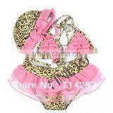 Summer Korean Girls Children Leopard Bikini Swimwear 3-Piece Sets Swimsuit 13667 thumbnail-1