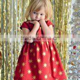 Little Girls Red Gold Stars Baby 4th of July Memorial Day Dress thumbnail-1