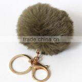 Myfur Hotsell Fake Fur Pompom Ball Keyring With Shiny Gold Bag Charm thumbnail-2