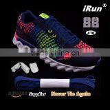 Convenient Never Need Tie Elastic Lazy Laces For Sport Triathlon - Black No Tie Friendly and Easyly Slip-on Shoelace - 10 Colors thumbnail-2