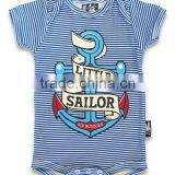 Sailor Stripe Sea Cool Baby Bodysuits thumbnail-1