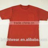 Mens Short Sleeve Birdeye Fabric Chest Pocket Plain T-shirt thumbnail-6