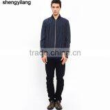 New Arrival Men Fashion Vertical Stripe Cotton Jacket Wholesale Baseball Jacket Guangzhou Clothing Manufacturer thumbnail-2