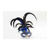 Male Blue Carnival Venetian Masks Glitter Plastic For Mardi Gras Party thumbnail-1