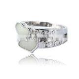 Best Frineds Heart Silver Glow in the Dark Jewelry Ring New thumbnail-2