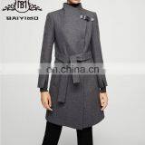 Fashion Unique Design Belt Pocket Slim Fit Plain Simple Girls Jacket thumbnail-1