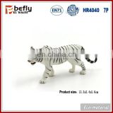 Wholesale white PVC plastic toy tiger figure for table decoration