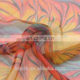 Printed 100% Silk Crepe Georgette With Flames Pattern