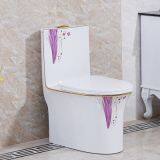 Hotel Bathroom Water Saving Simple Design Colorful Chinese Ceramic Easy Clean New Good Sale Color One Piece wc Toilet