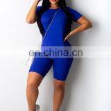 Short Sleeve Top Summer Outfit Suit Candy Color Shirt And Biker Shorts Sets 2020 Women Set Loose Casual Ladies Sleepwear Set thumbnail-6