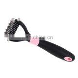 Double-sided Use Oval Head Manual Environmental Dog Comb thumbnail-1