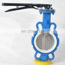 150# Ss Disc Wafer Type Butterfly Valve Ptfe