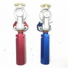 Service Emergency Glad Hand, Anodized Aluminum Extension Handle, Grips and Seals for Semi Truck Trailer Tractor RV, Air Brake Coupling Handshake, Gladhand Connector thumbnail-3