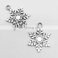 High Quality Zinc Alloy Metal Making Accessories Metal Alphabet Snowflake Charm Pendant Jewelry thumbnail-2