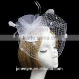 Wholeslae Hair Clip Veiling Sinamay Base Fascinator Hat For Wedding Party thumbnail-4