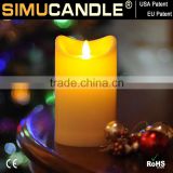 LED window candle with realistic flame, flameless LED candle for exhibition with USA and EU patent
