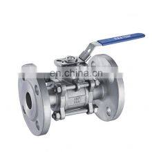 COVNA DN100 4 Inch 2 Way 3 Piece Anti Blow-Out Stem Flange Type 304 Stainless Steel Lever Operated Ball Valve Upvc/brass/stainless thumbnail-1