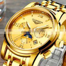 Luxury High-end Top Grade Classical Men's Mechanical Stainless Steel 22k Gold Watch thumbnail-2