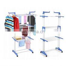 Folding Drying Rack Indoor Stainless Steel Three-layer k Household Multifunctional Towel Rack Shelf thumbnail-5