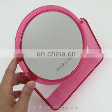 Custom Foldable Double Sides Plastic Cosmetic Standing Table Makeup Mirror thumbnail-5