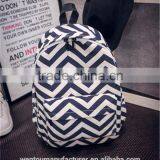 Single Shoulder Colourful Geometric Wavy Custom Designs Canvas Shopping Container White Carrying Belt Chevron Messenger Bags thumbnail-4