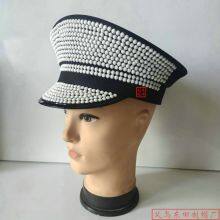 Railway Man High-speed Train Attendant Hat Train Security Costume Uniform Cap thumbnail-2