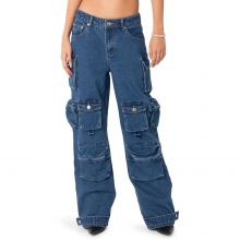 Customize Baggy Cargo Jeans for Women