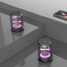 2 Pack Pair Mini Dual Portable Tws Magnetic Bluetooth Speaker Two Channel Stereo Tws Portable Wireless Speaker With LED thumbnail-6