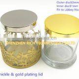 82mm Shiny Nickle & Gold Plating Candle Lid thumbnail-3