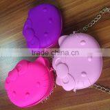 Silicone Made Hello Kitty Purse Shoulder Shopping Bag With Chain thumbnail-4