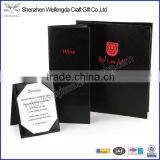 Fashion PU Leather Folders Menu For Restaurants