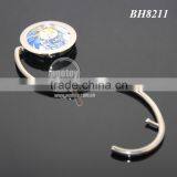 New Arrival Round Portable Swivel Alloy Purse Handbag Holder S Shaped Custom Metal Folding Hook Hanger thumbnail-3