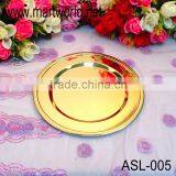Classical Design Wedding Plate,decorative Gold &silver Color Metal Meterial Wedding Plate for Wedding Decoration(ALS-005) thumbnail-1