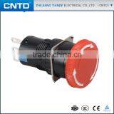 CNTD 16mm Mushroom Electronical Emergency Stop Push Button Switch 1NO1NC C6BM-V Quality Choice