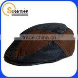 Sunny Shine Customized Washed Denim Hat Black Beret thumbnail-1
