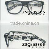 2012Cheap fashion custom made stripe glasses print logo in frame