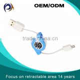 High Quality Mobile Phone Charging Retractable USB to Micro USB Cable With High Speed