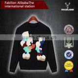 European Fashionable Letter Embroidered Gray Slim Woman Fleece for Apparel Stock