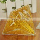 Newest Design Gloden Crystal Pyramid Shape Pen Holder thumbnail-2