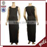 2016 Sleeveless Knitted Fabric Ladies Slimming Maxi Long Winter New Dress thumbnail-1