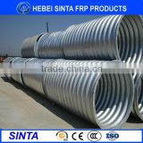 Large diameter galvanized corrugated steel drainage pipe price